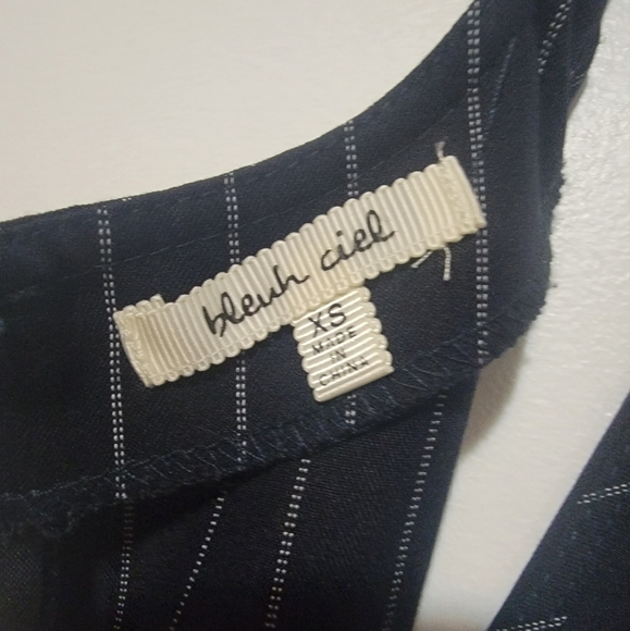 Bleuh Ciel Pinstripe Jumpsuit W/Pockets - Picture 5 of 6